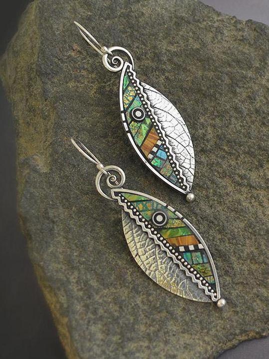Vintage leaf earrings - LuckyFash™