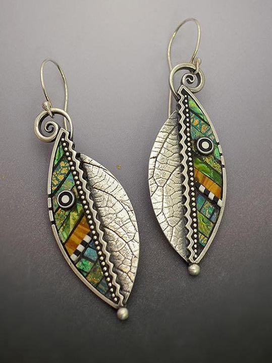 Vintage leaf earrings - LuckyFash™