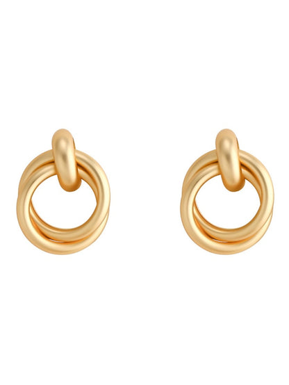 1 Pair Hoop Earrings For Women's Daily Alloy Classic Alphabet Shape Earring - LuckyFash™