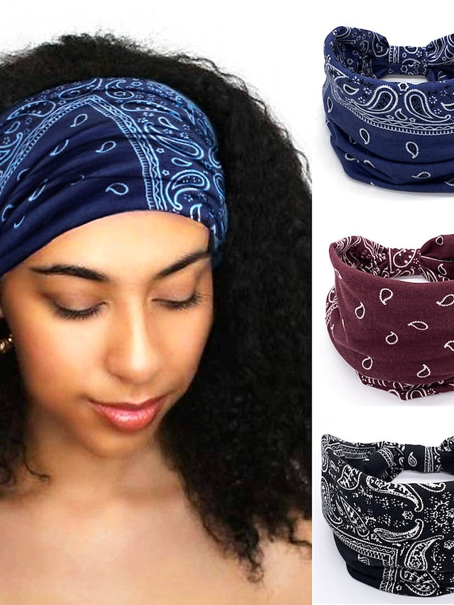 1PC Women's Headbands Hair Band For Daily Holiday Classic Fabric Scarlet Black White - LuckyFash™