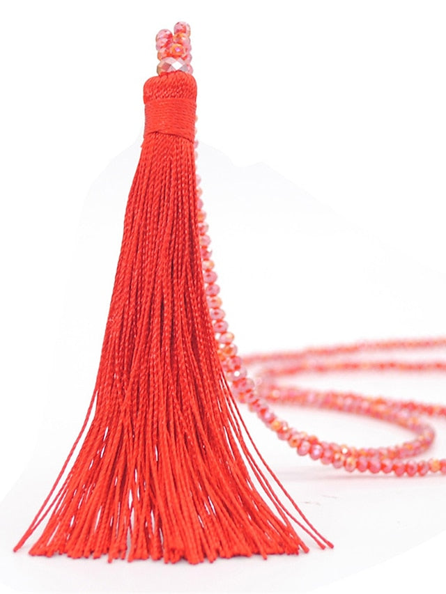 1pc Pendant Necklace Necklace For Women's Glass Long Spike / Y Necklace / Long Necklace - LuckyFash™