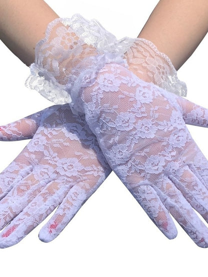 Gloves Lace Gloves Wedding Party Evening Gift Polyester Simple Bridal Gloves Sexy 1 Pair for Women - LuckyFash™