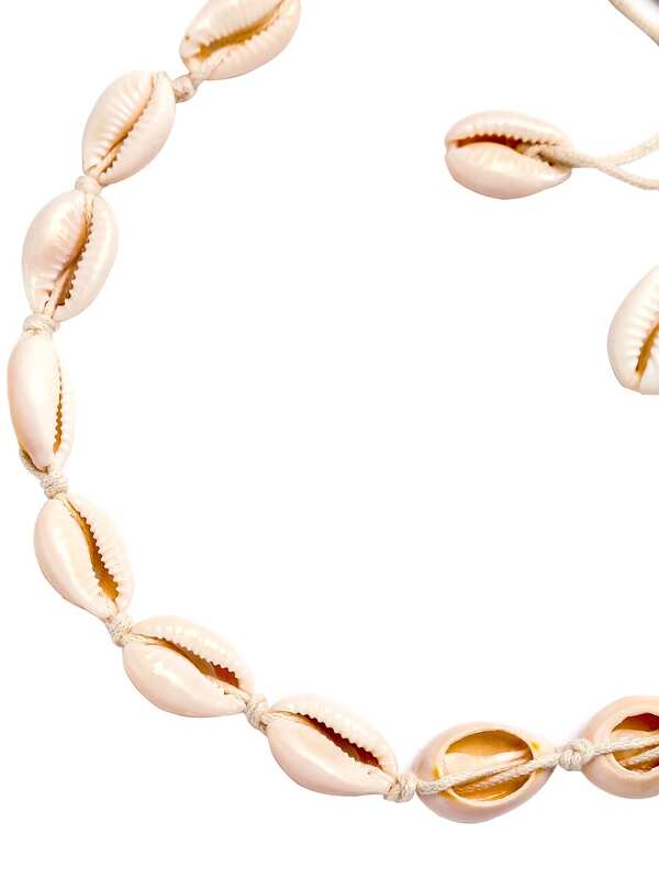 White Cowrie Shell Braided Choker Necklace - LuckyFash™