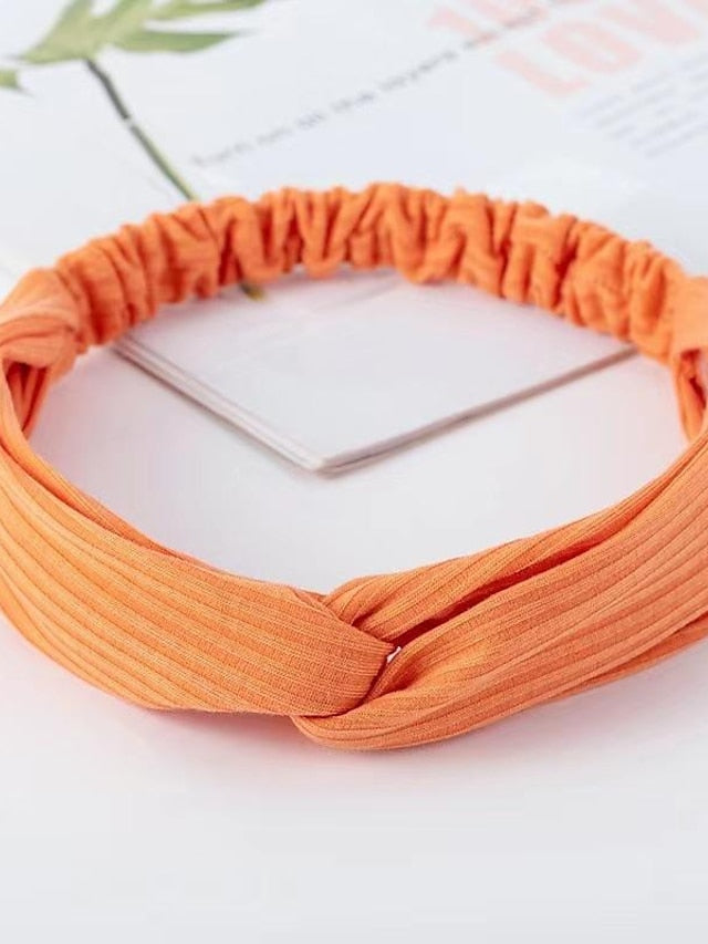 Women Twist Knotted Boho Stretchy Hair Bands Cross Turban - LuckyFash™