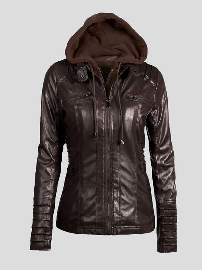 Women Jackets Faux Leather Jacket - LuckyFash™