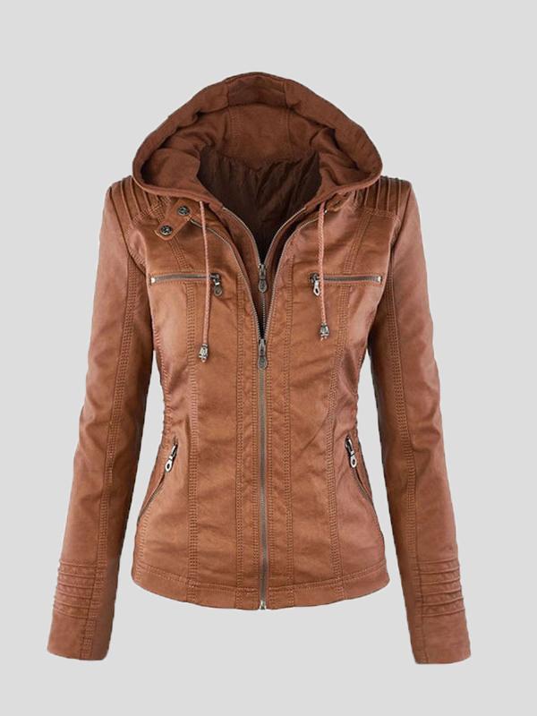 Women Jackets Faux Leather Jacket - LuckyFash™