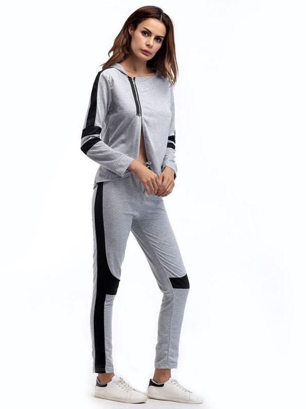 Women Irregular Hooded Sportswear Suit - LuckyFash™
