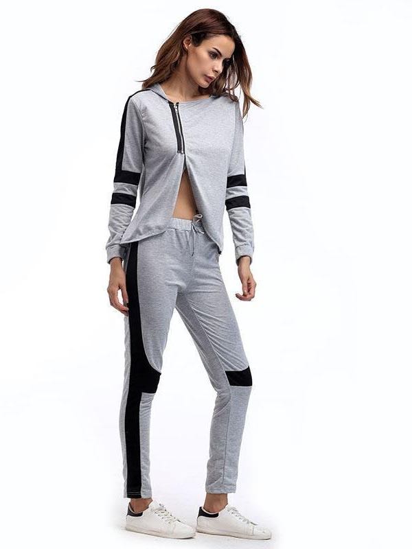 Women Irregular Hooded Sportswear Suit - LuckyFash™