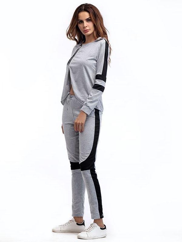 Women Irregular Hooded Sportswear Suit - LuckyFash™
