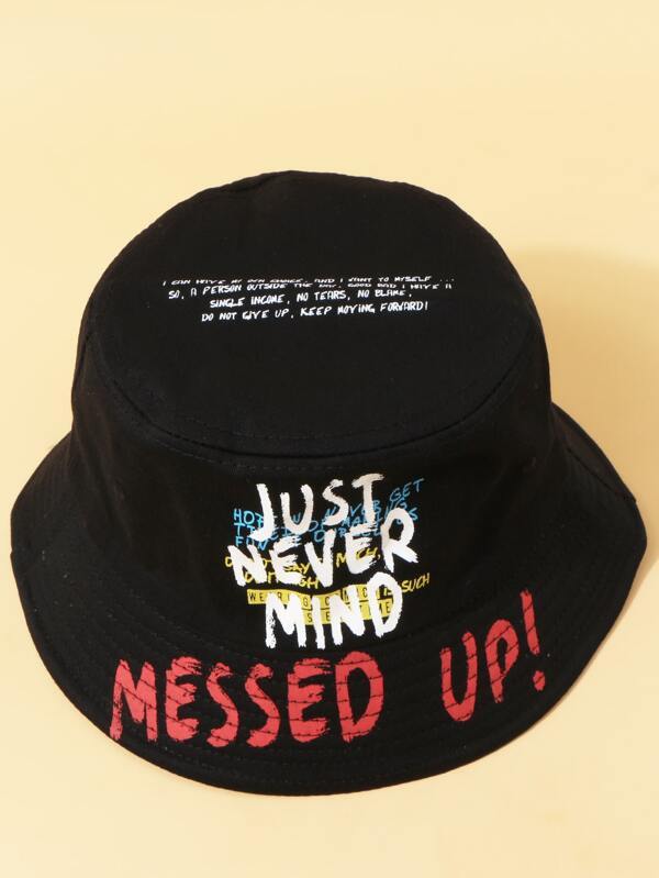 Women Letter Graphic Bucket Hat - LuckyFash™