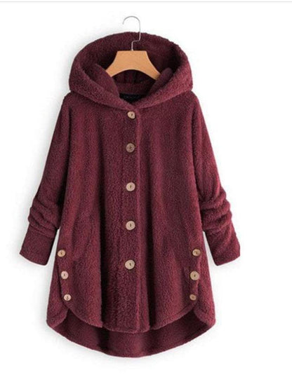 Women Loose Furry Hooded Winter Coat - LuckyFash™