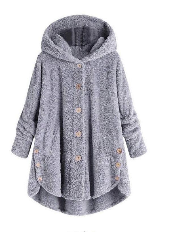 Women Loose Furry Hooded Winter Coat - LuckyFash™