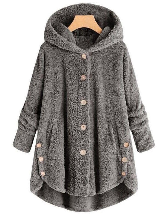 Women Loose Furry Hooded Winter Coat - LuckyFash™