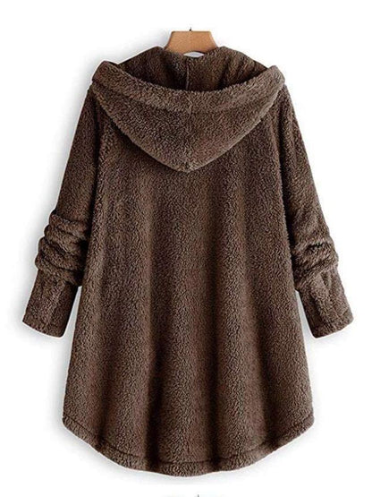 Women Loose Furry Hooded Winter Coat - LuckyFash™