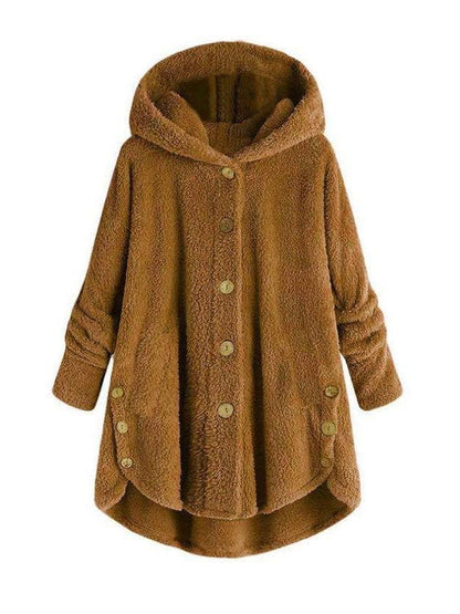 Women Loose Furry Hooded Winter Coat - LuckyFash™