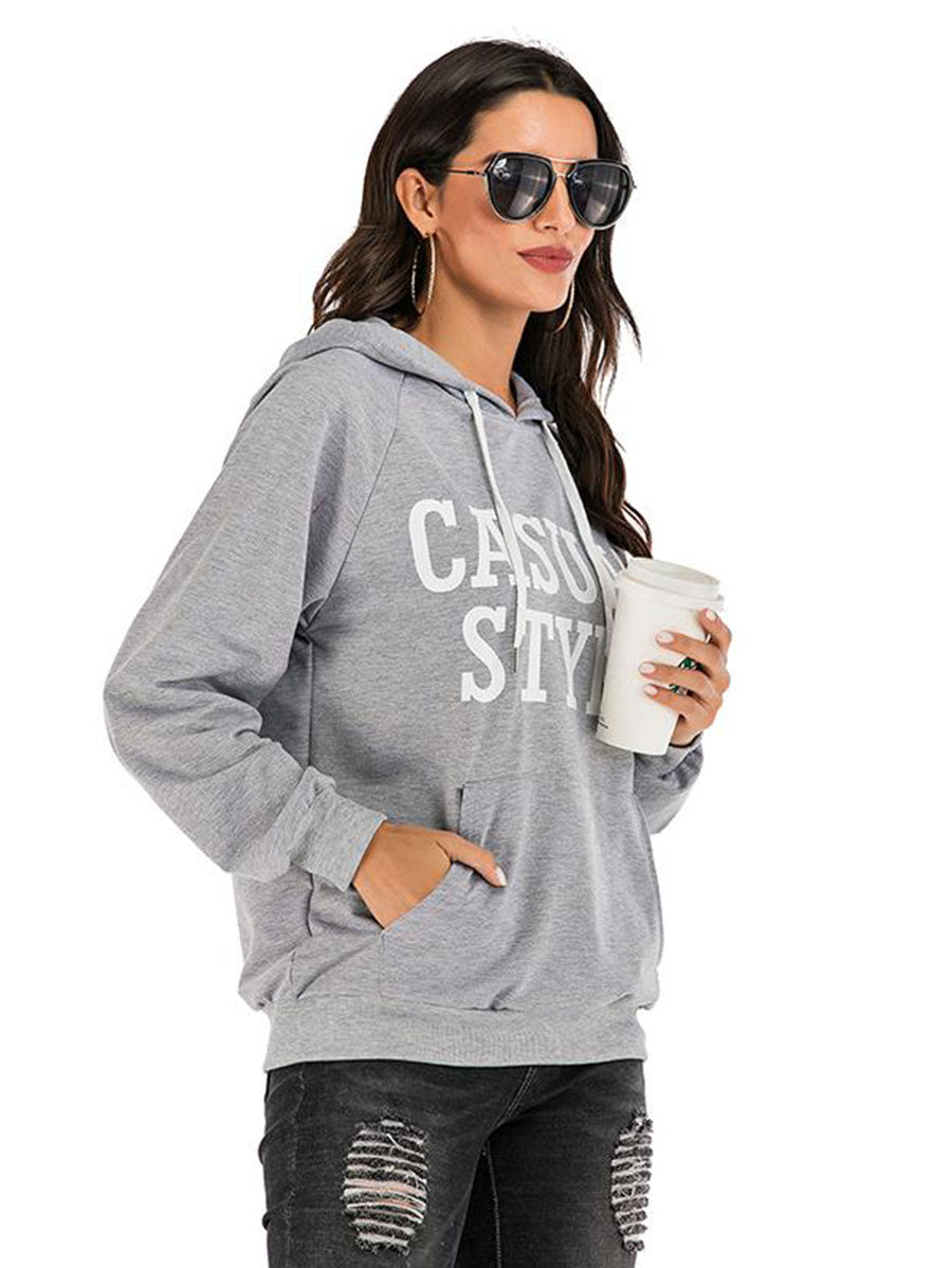 Women Printed Hooded Sweatshirt - LuckyFash™