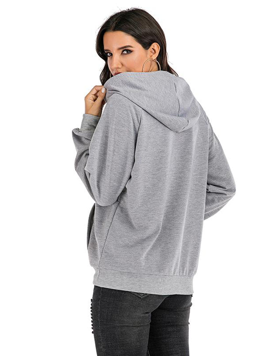 Women Printed Hooded Sweatshirt - LuckyFash™