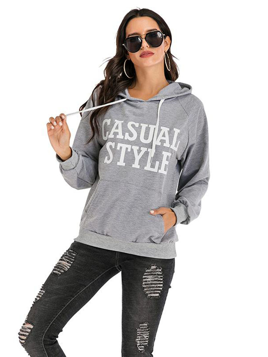 Women Printed Hooded Sweatshirt - LuckyFash™