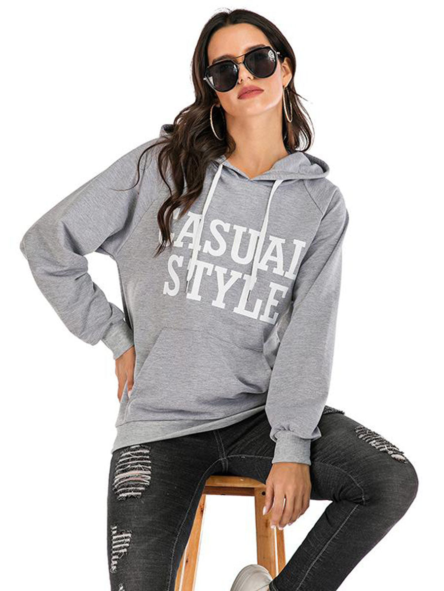 Women Printed Hooded Sweatshirt - LuckyFash™