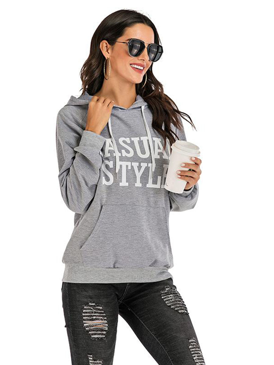 Women Printed Hooded Sweatshirt - LuckyFash™