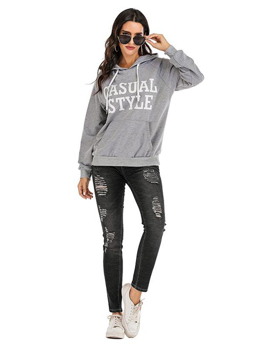 Women Printed Hooded Sweatshirt - LuckyFash™