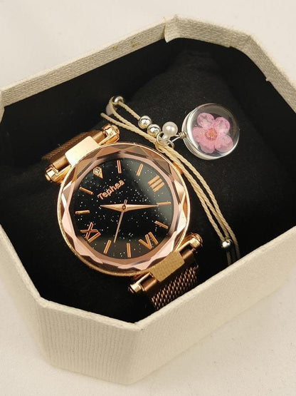 Women Quartz Watch With Bracelet Set - LuckyFash™