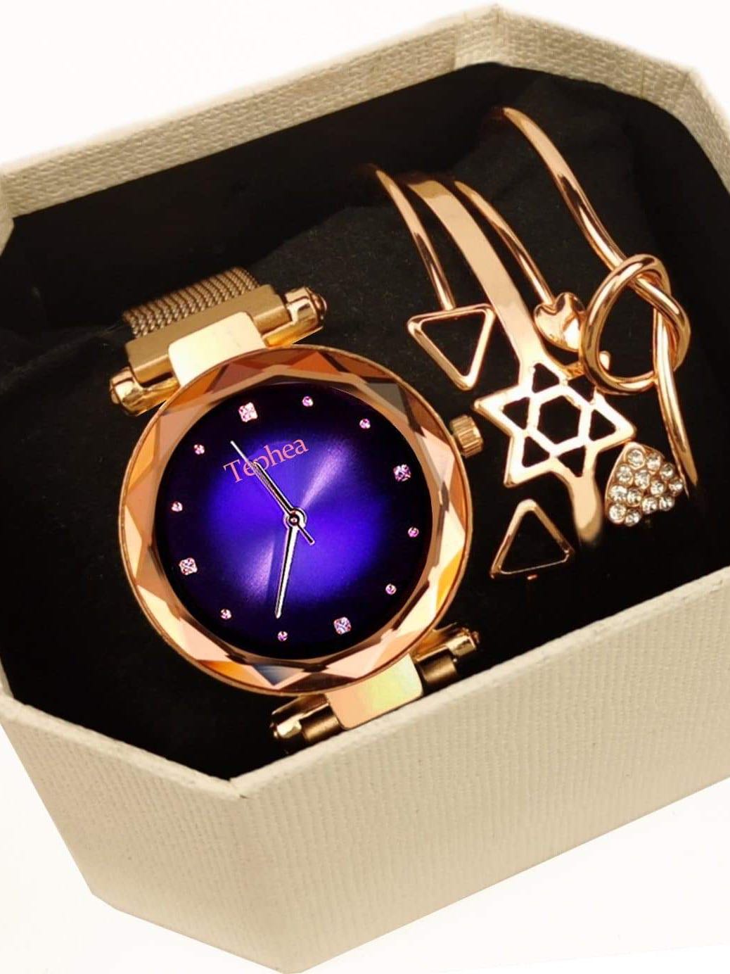 Women Quartz Watch With Bracelets Set - LuckyFash™