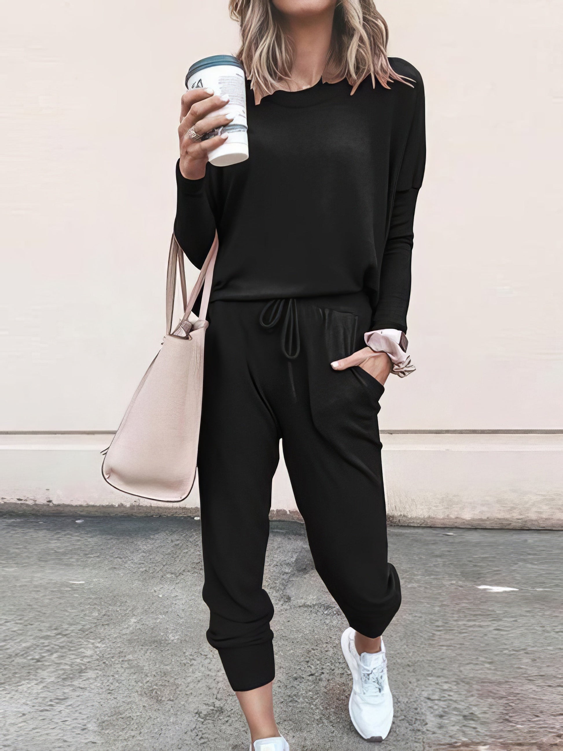 Women Solid Color Long Sleeve Long Pants Pajamas Set - LuckyFash™