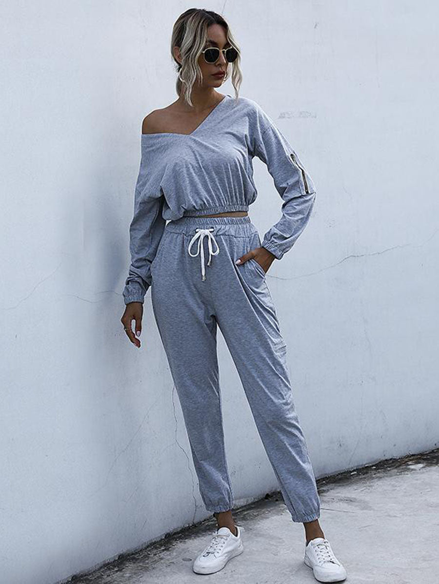 Women Solid Sportswear Suit - LuckyFash™