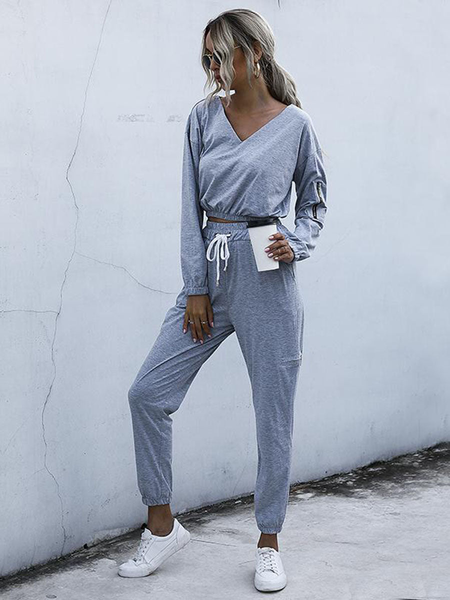 Women Solid Sportswear Suit - LuckyFash™