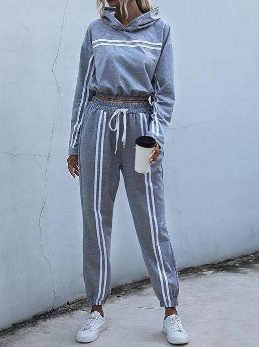 Women Splicing Hooded Sportswear Suit - LuckyFash™