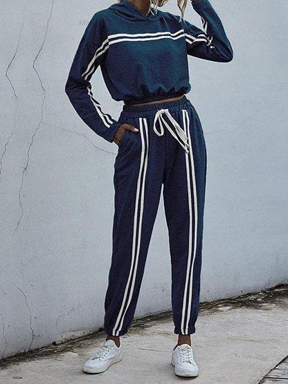 Women Splicing Hooded Sportswear Suit - LuckyFash™