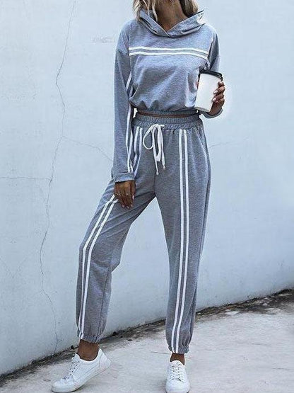 Women Splicing Hooded Sportswear Suit - LuckyFash™