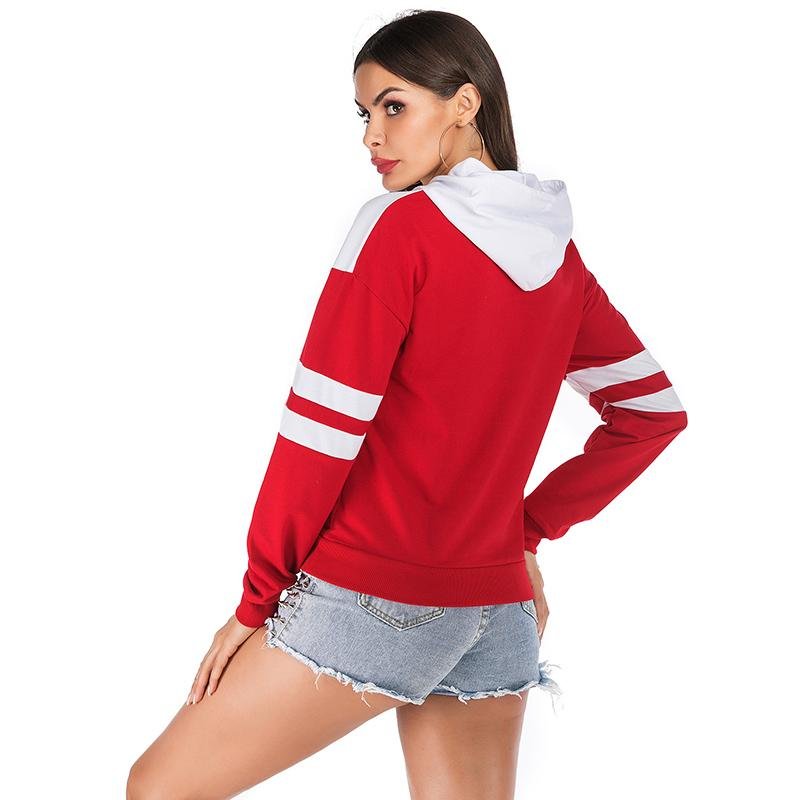 Women Stitching Colorblock Hooded Sweatshirt - LuckyFash™