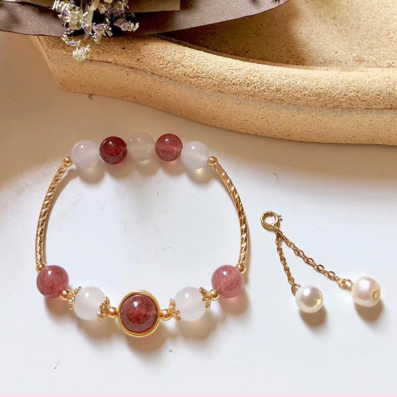 Women Strawberry Quartz Moonstone Bracelets - LuckyFash™