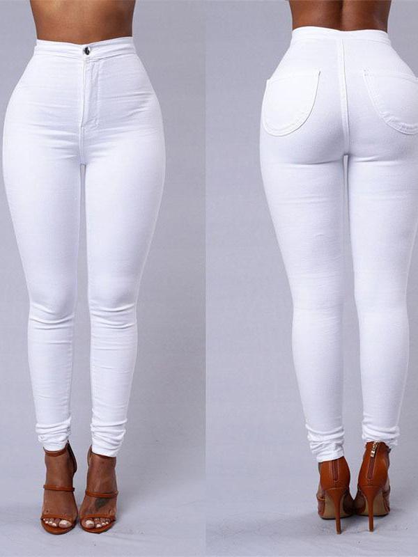 Women's Basic High-waist Stretch Slim-fit Jeans - LuckyFash™