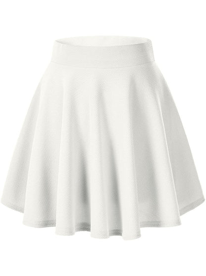 Women's Basic Versatile Stretchy Flared Casual Mini Skater Skirt - LuckyFash™