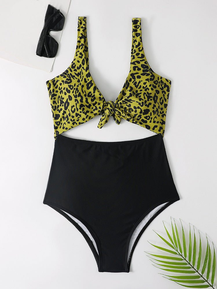 Women's Bikinis Leopard Print High Waist One Piece Swimsuit - LuckyFash™