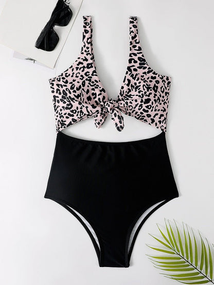 Women's Bikinis Leopard Print High Waist One Piece Swimsuit - LuckyFash™