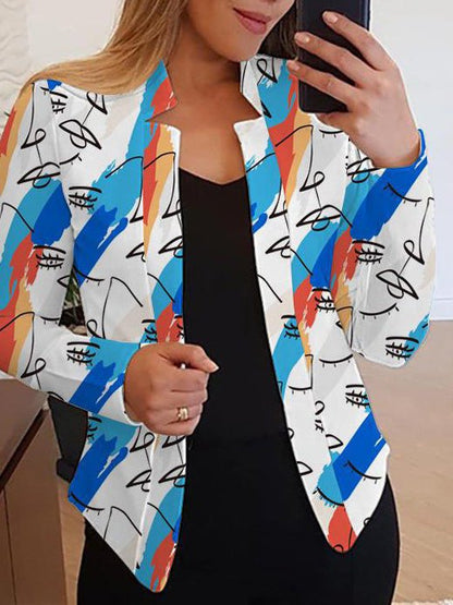 Women's Blazers Casual Printed Long Sleeve Small Blazers - LuckyFash™