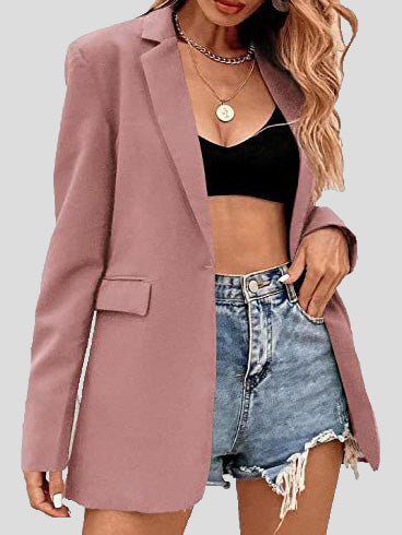 Women's Blazers Casual Solid Lapel Slim Fit Blazer - LuckyFash™