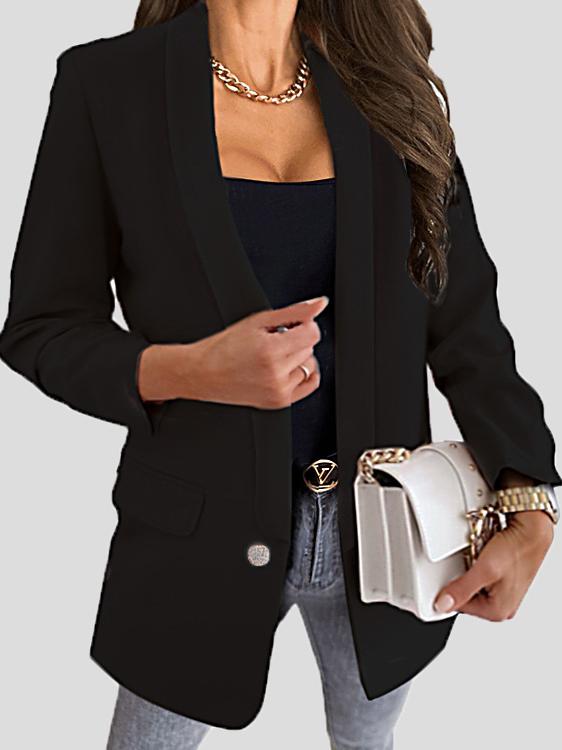 Women's Blazers Lapel Button Slim Long Sleeve Blazer - LuckyFash™