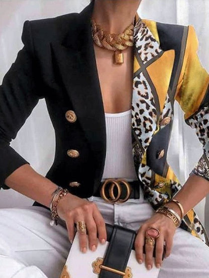 Blazers Printed Slim Fashion Double-Breasted Blazer - LuckyFash™