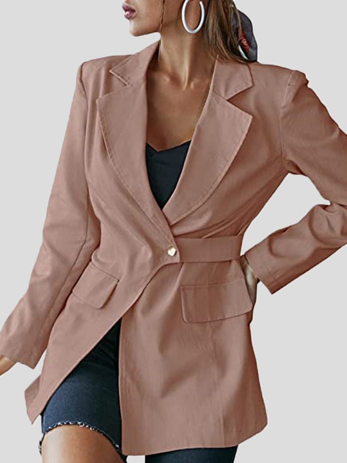 Women's Blazers Solid Lapel Long Sleeve Blazers - LuckyFash™