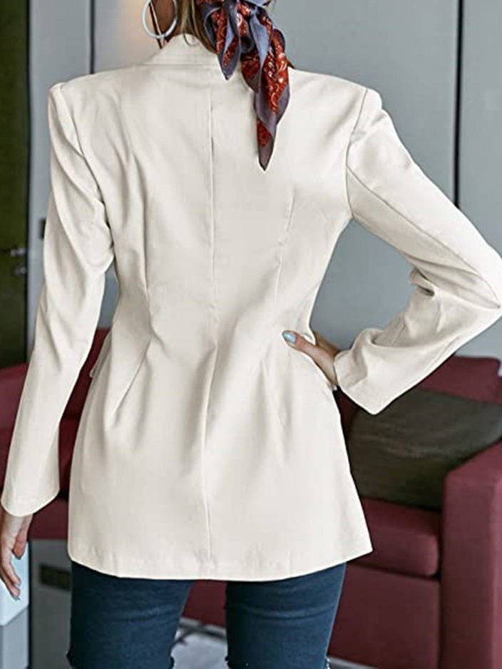 Women's Blazers Solid Lapel Long Sleeve Blazers - LuckyFash™