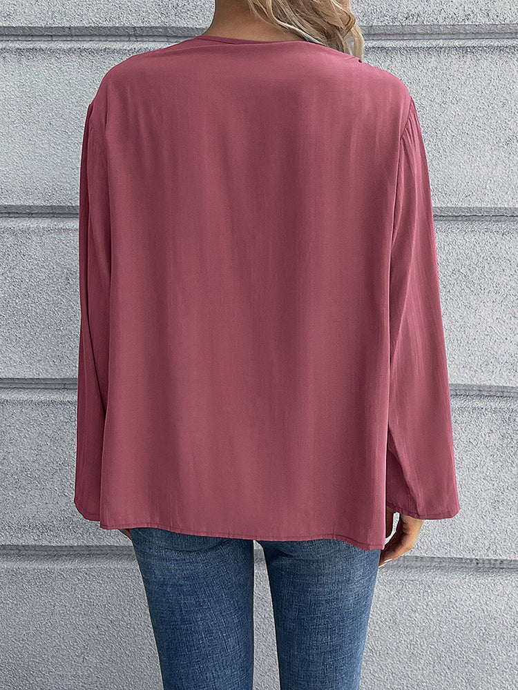 Women's Blouses Bohemian Casual Solid Blouse - LuckyFash™