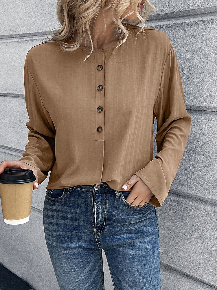 Women's Blouses Bohemian Casual Solid Blouse - LuckyFash™