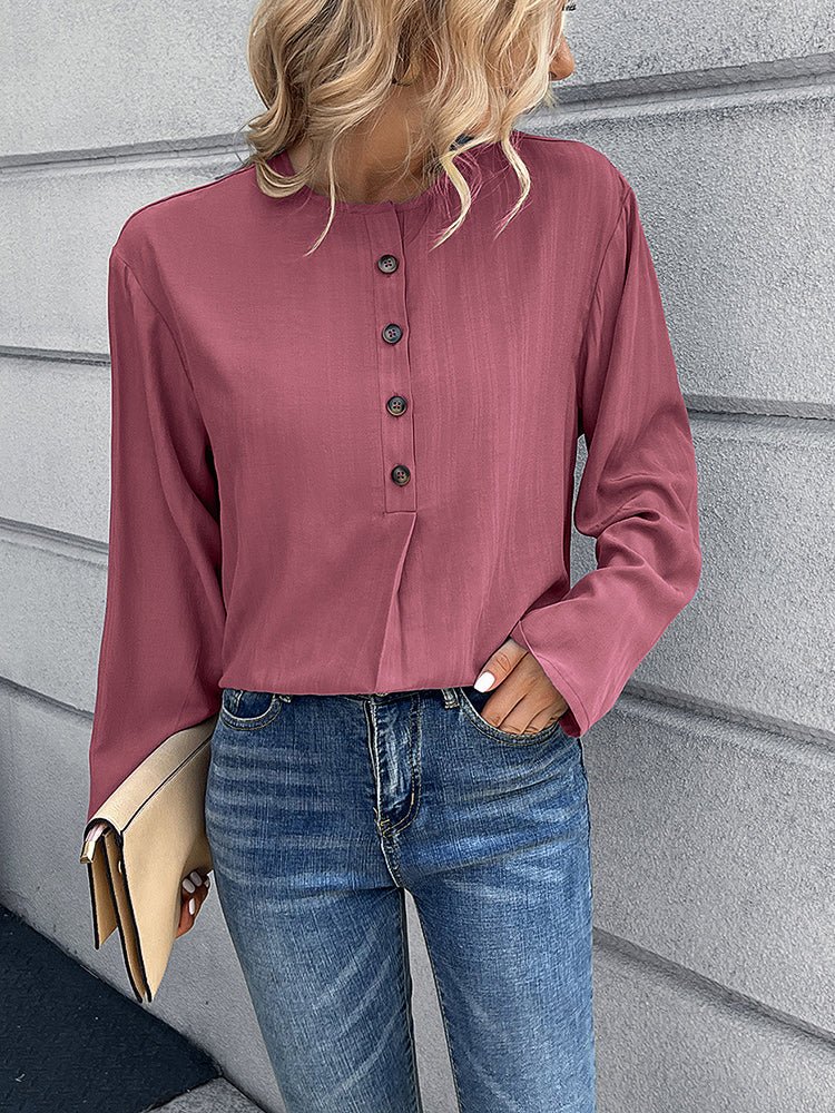 Women's Blouses Bohemian Casual Solid Blouse - LuckyFash™