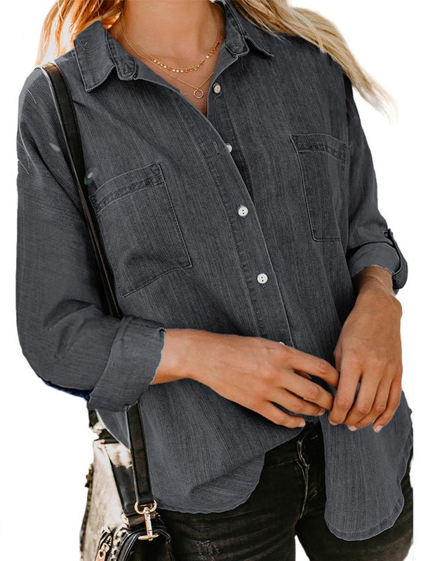 Blouses Casual Versatile Loose Long Sleeve Blouse - LuckyFash™