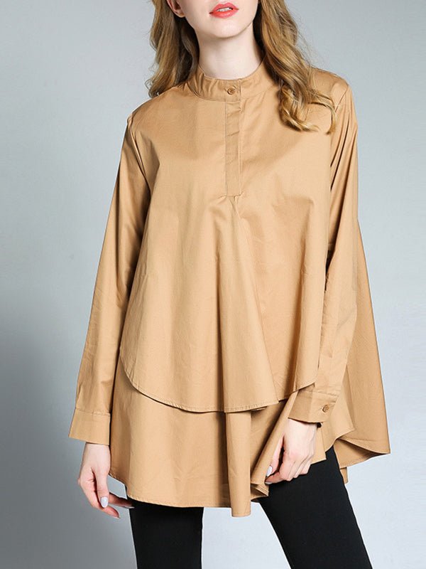 Blouses Cotton Loose Casual Medium Long Blouse - LuckyFash™